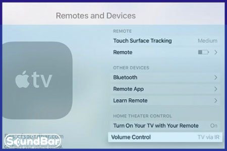Control Volume in apple tv