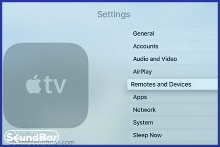 Open setting in apple tv